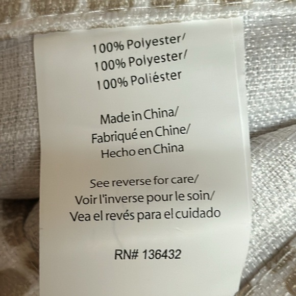 Colordrift Grommet Window Panel River Rock Natural 107-401 52x95 Window Panel 3 - Picture 8 of 10